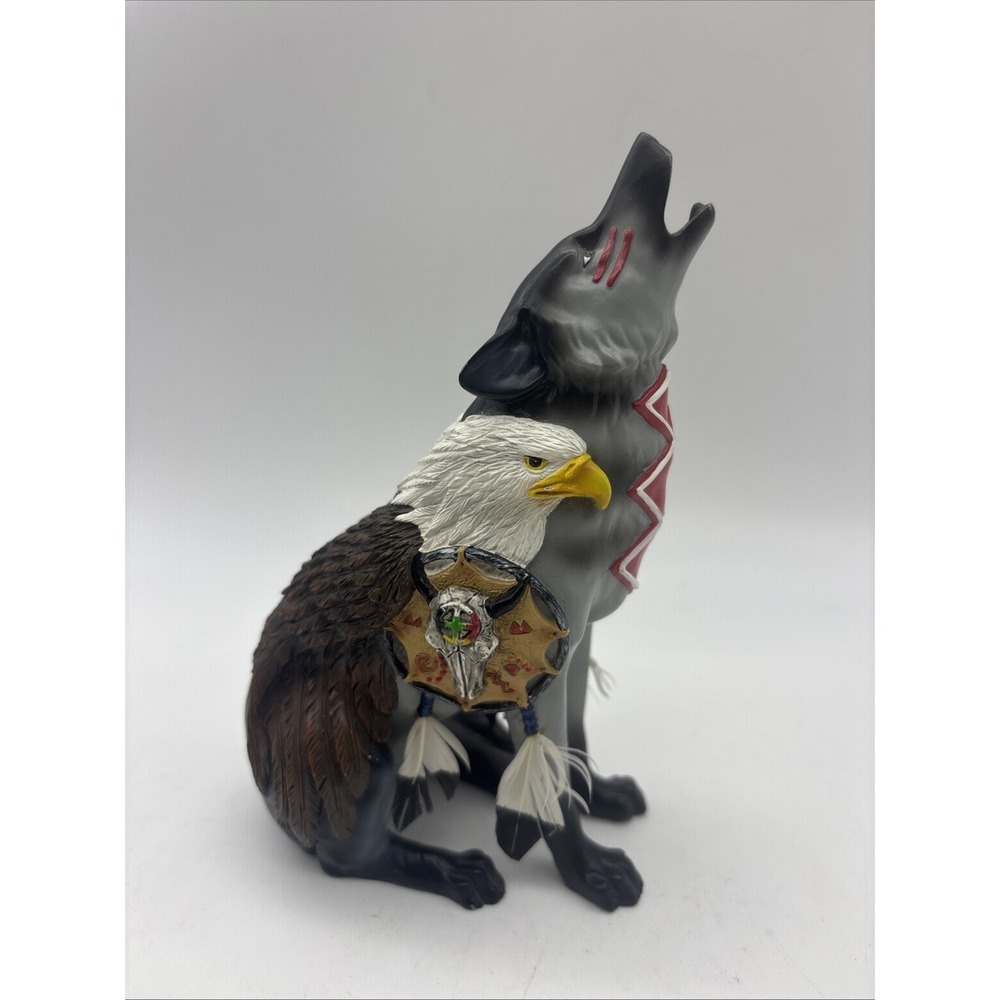 RARE Westland Giftware Call Of The Wolf "Under Eagle's Wings"